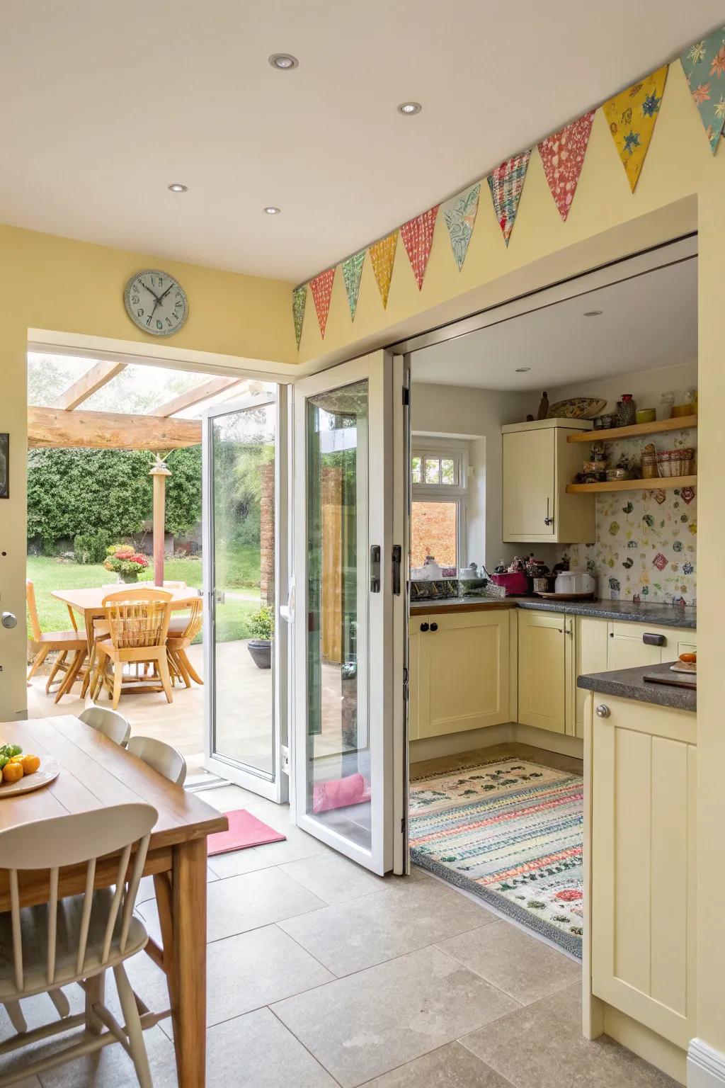 Stylish bifold doors that prioritize child safety.