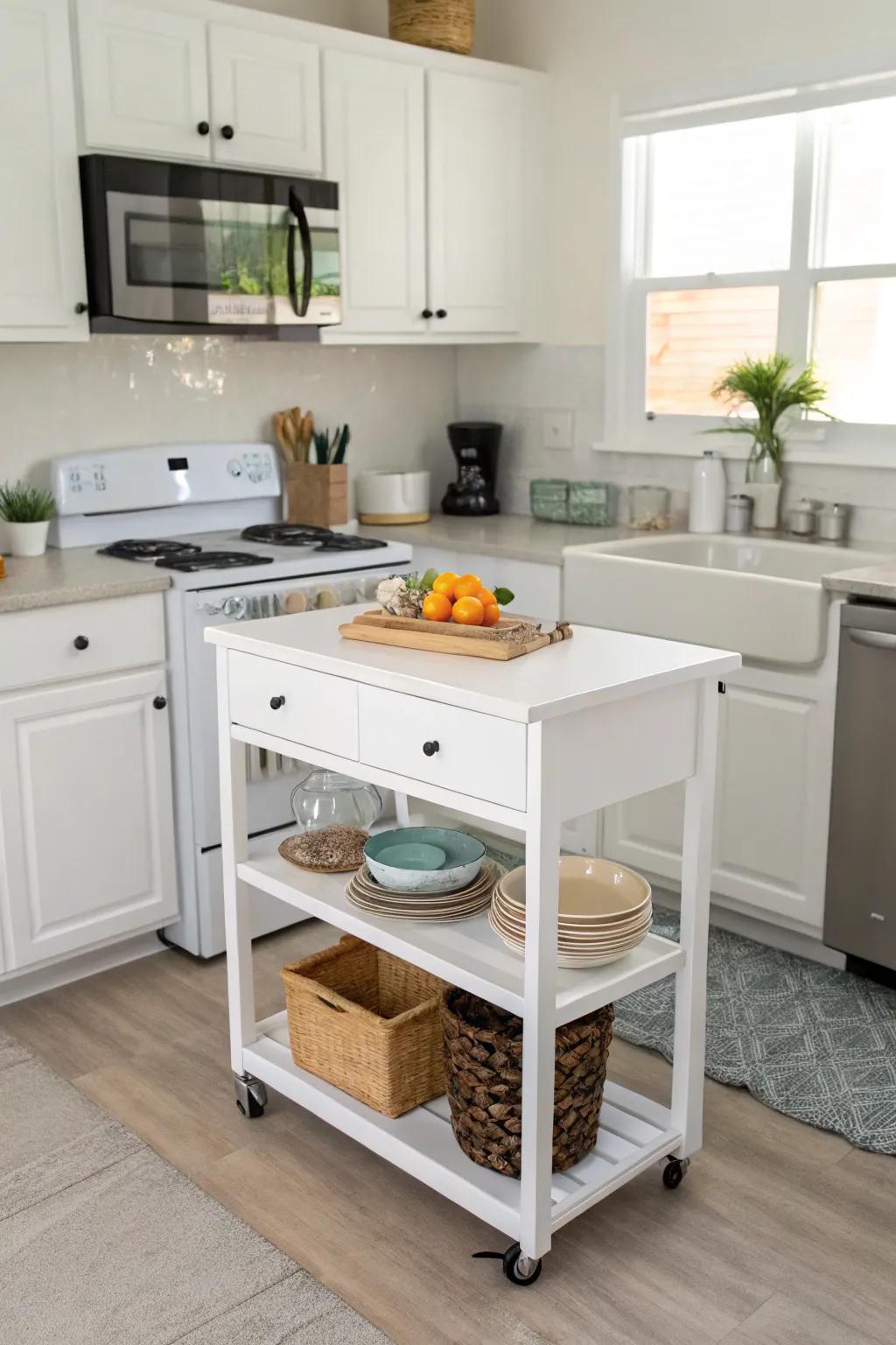 Small islands boost workspace without crowding.