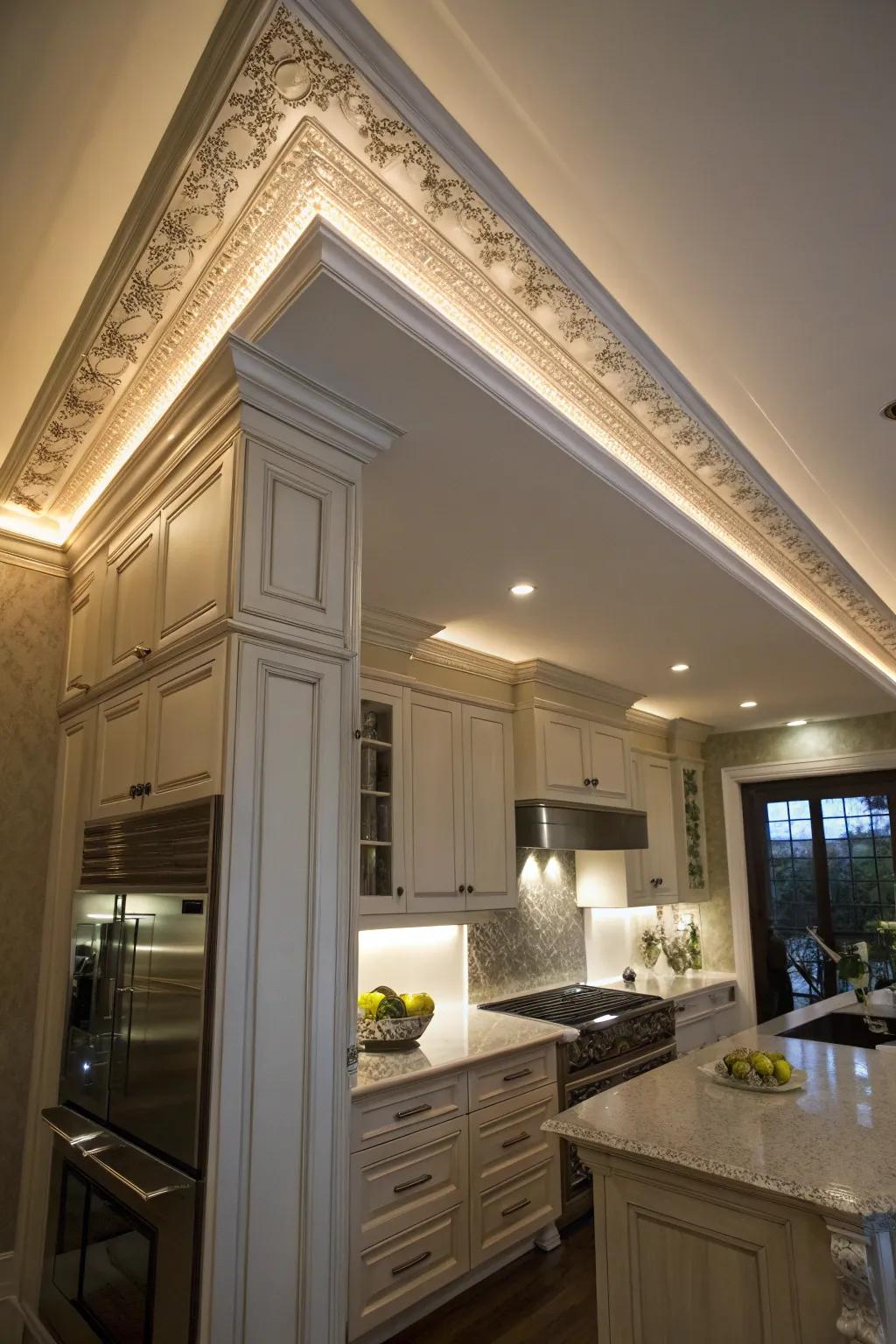 Built-in lighting adds drama and functionality.