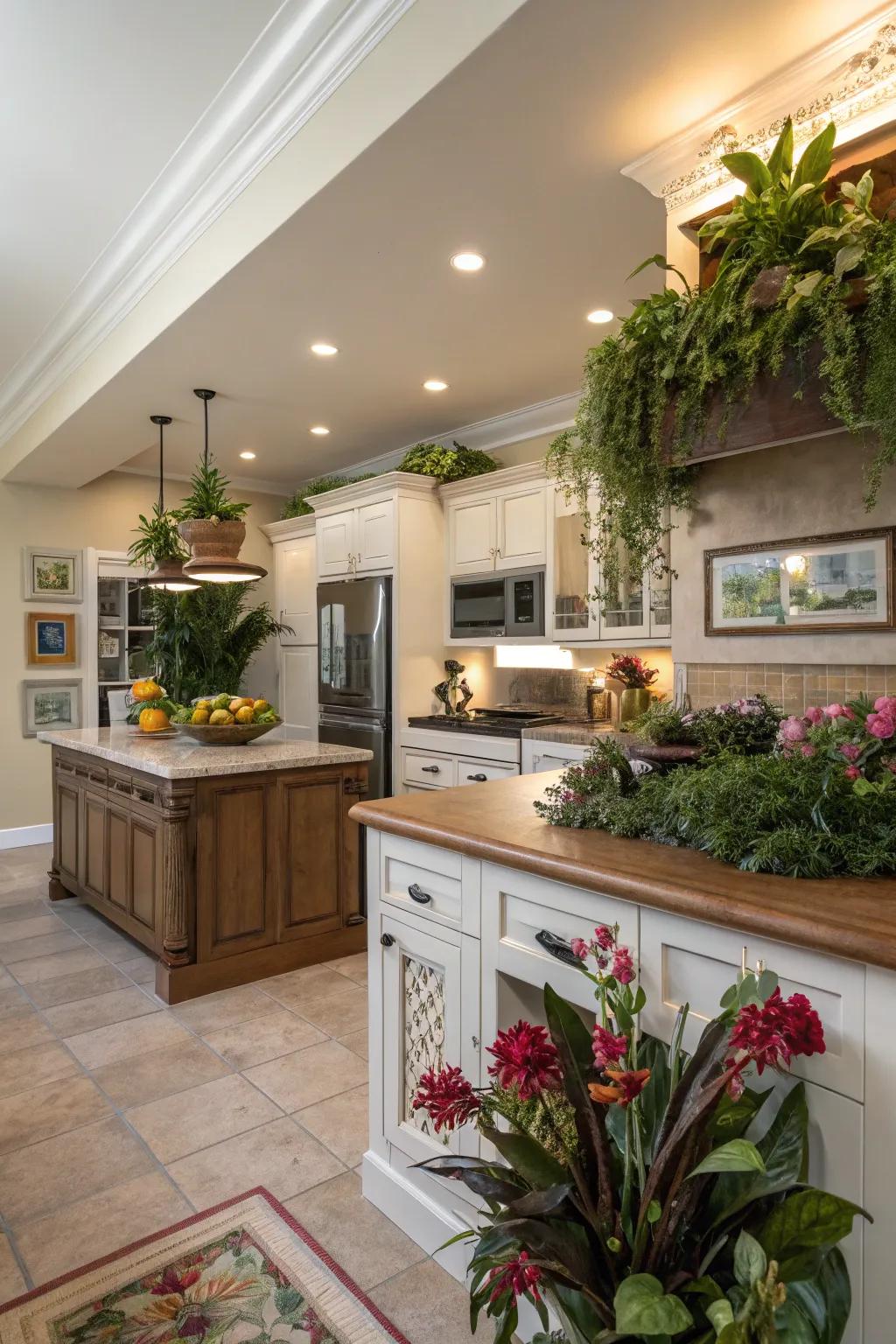 Wider space offers a platform for decorative accents.