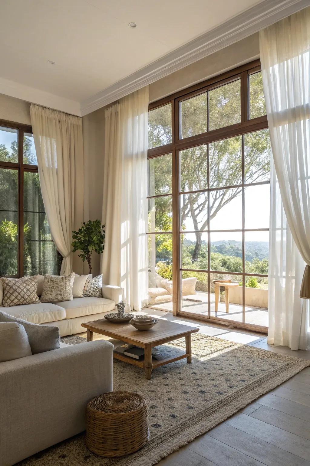 Natural light creates an inviting and warm ambiance in any living room.