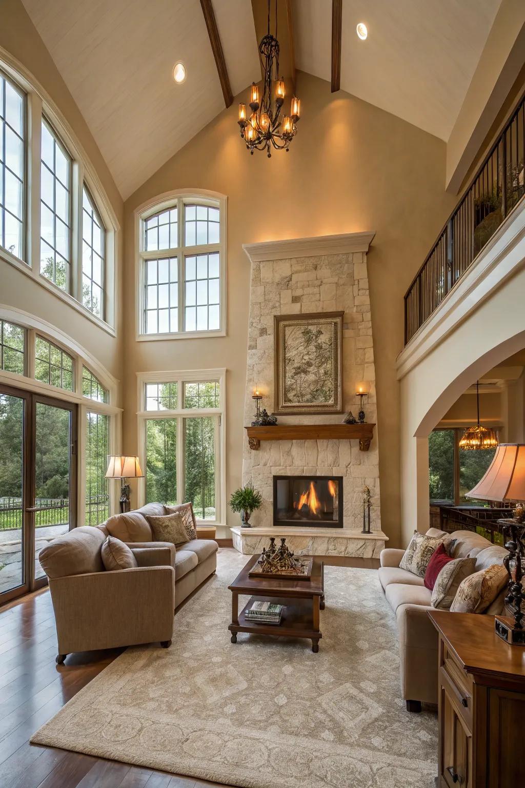 Create a spacious feel with an open layout.