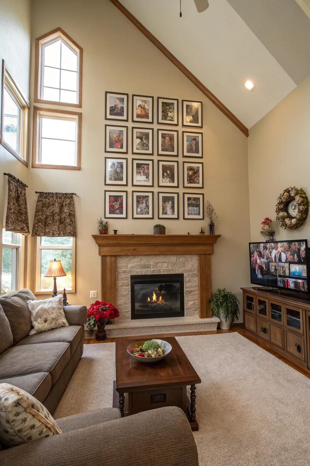 Display cherished memories with a photo grid.