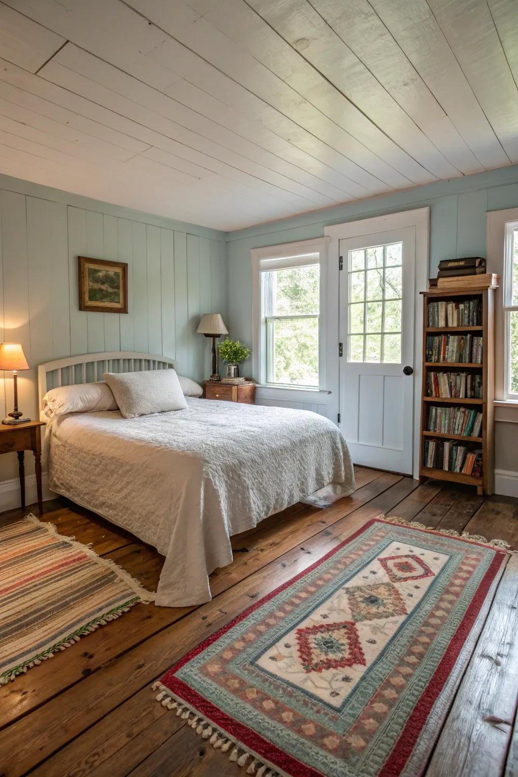 Layered rugs add depth and coziness.