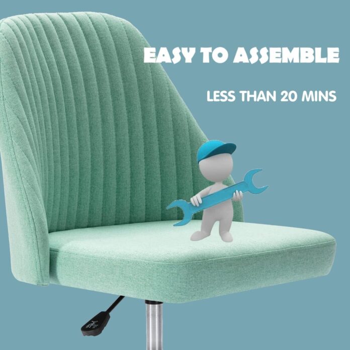 Sunlit Corner Made Cozier By The Green Twill Vanity Chair