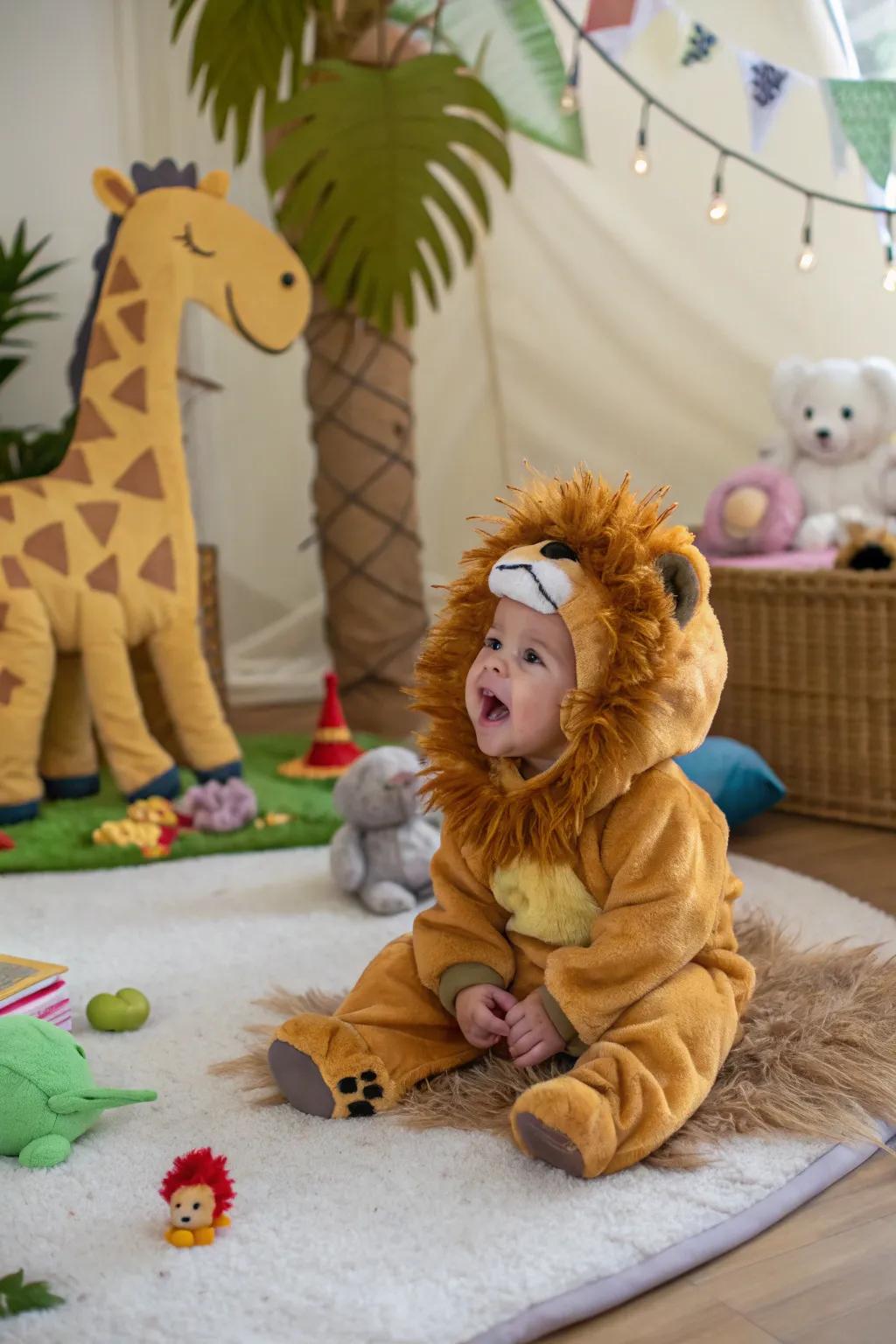 A majestic lion costume for your little one's first adventure.