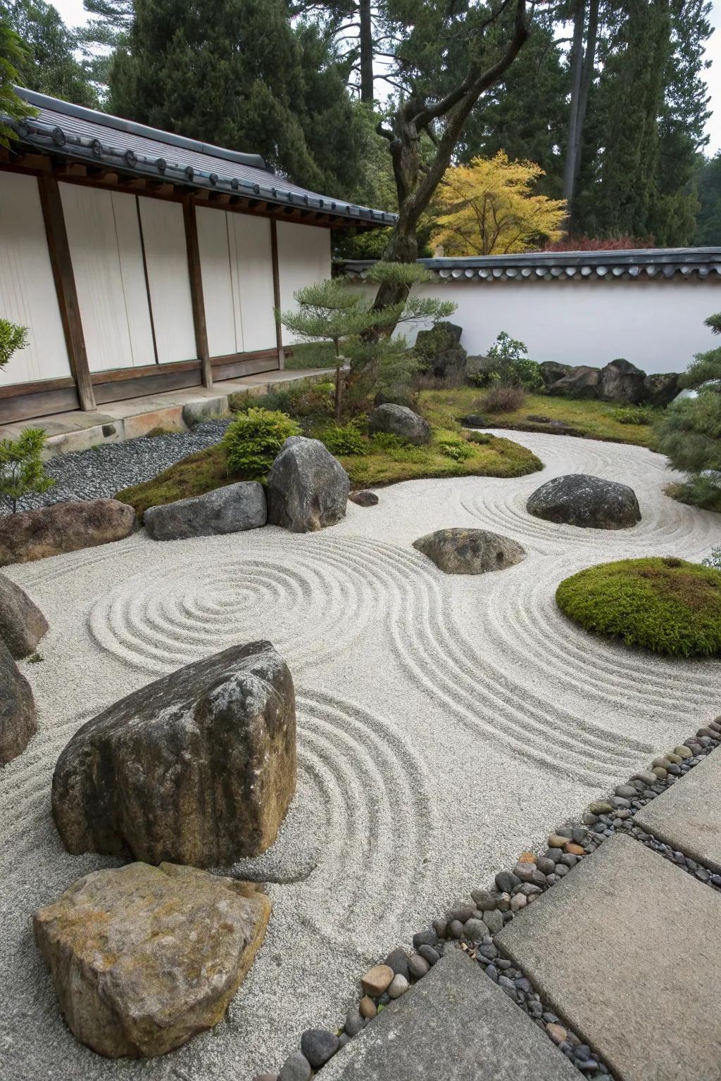 A tranquil zen rock garden perfect for meditation.