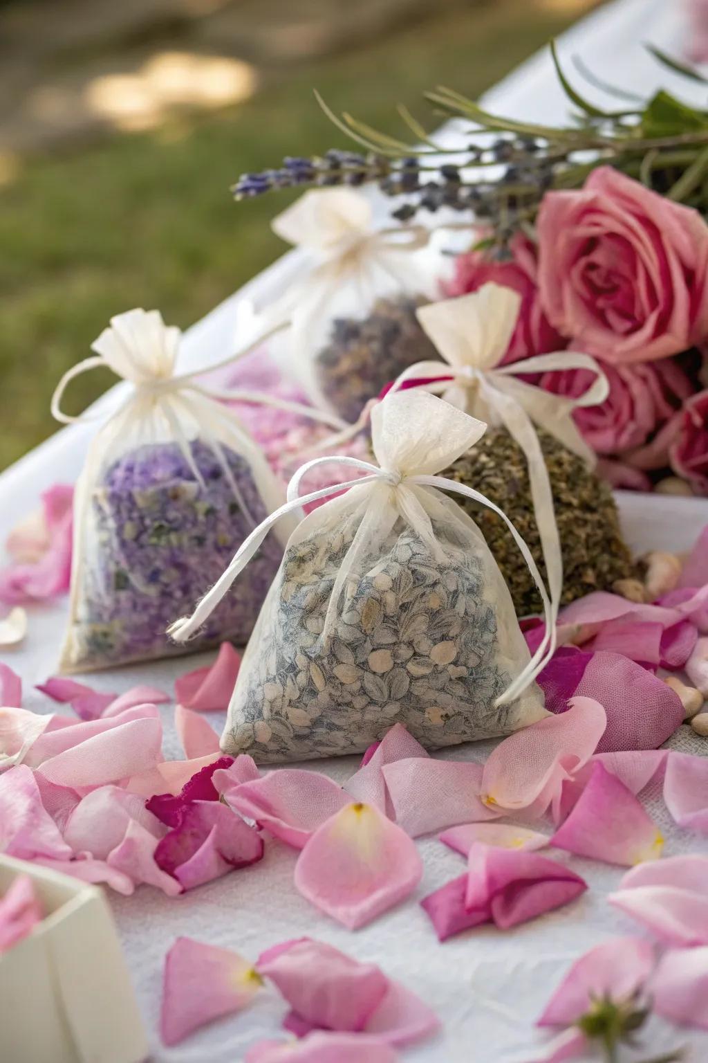 Floral sachets offer a fragrant and elegant gift.