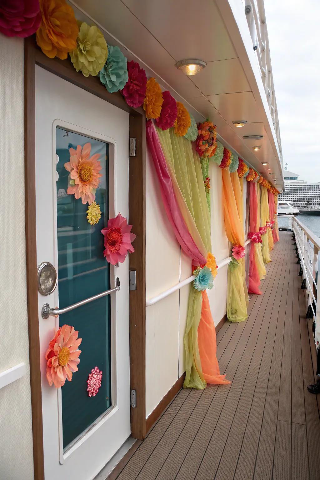 Add a handmade touch with DIY crafts on your cruise door.