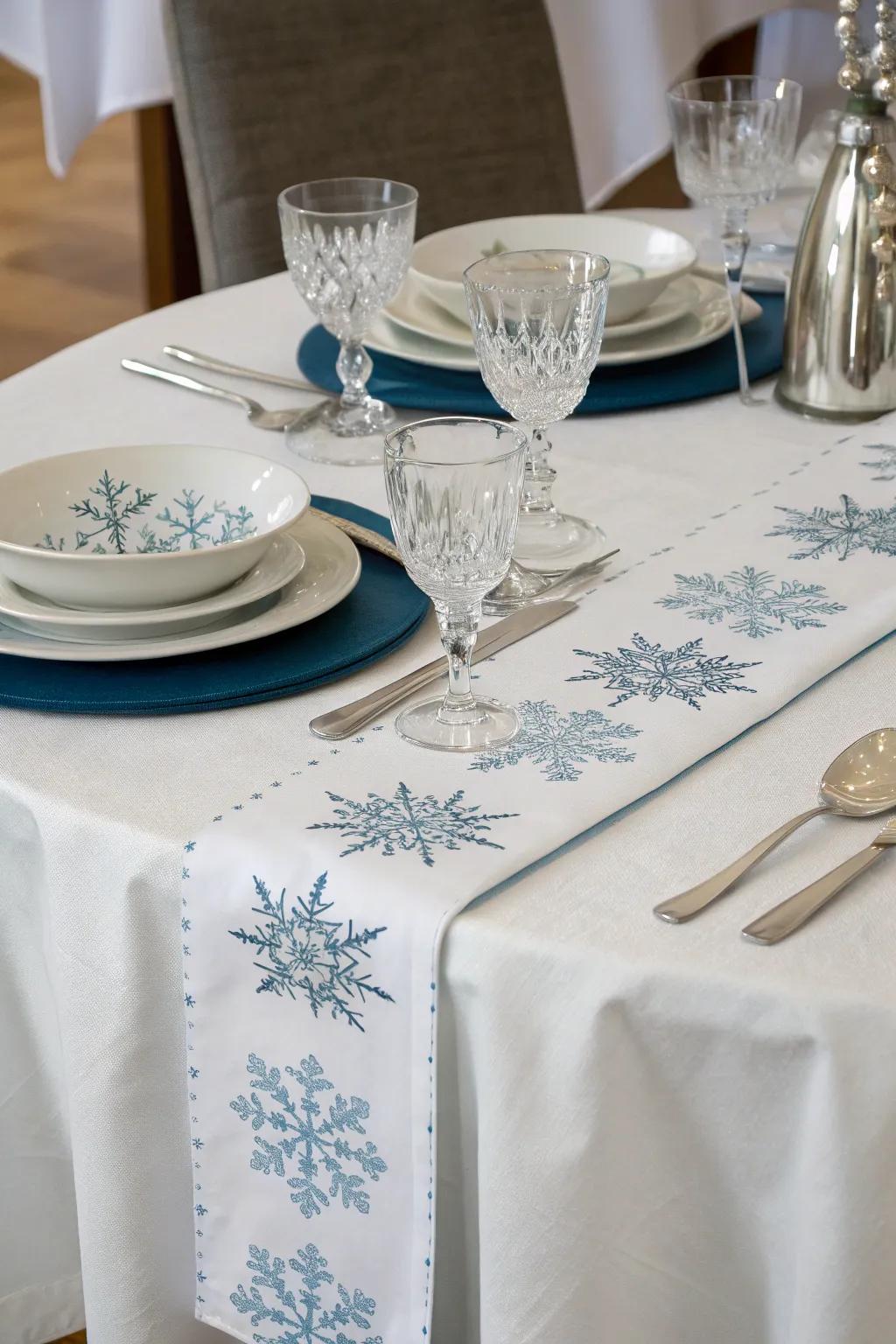 Elegant table settings perfect for a winter gathering.