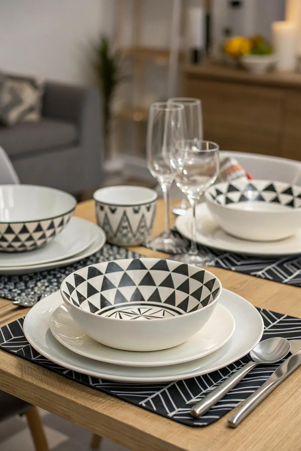 Add sophistication with geometric glam.