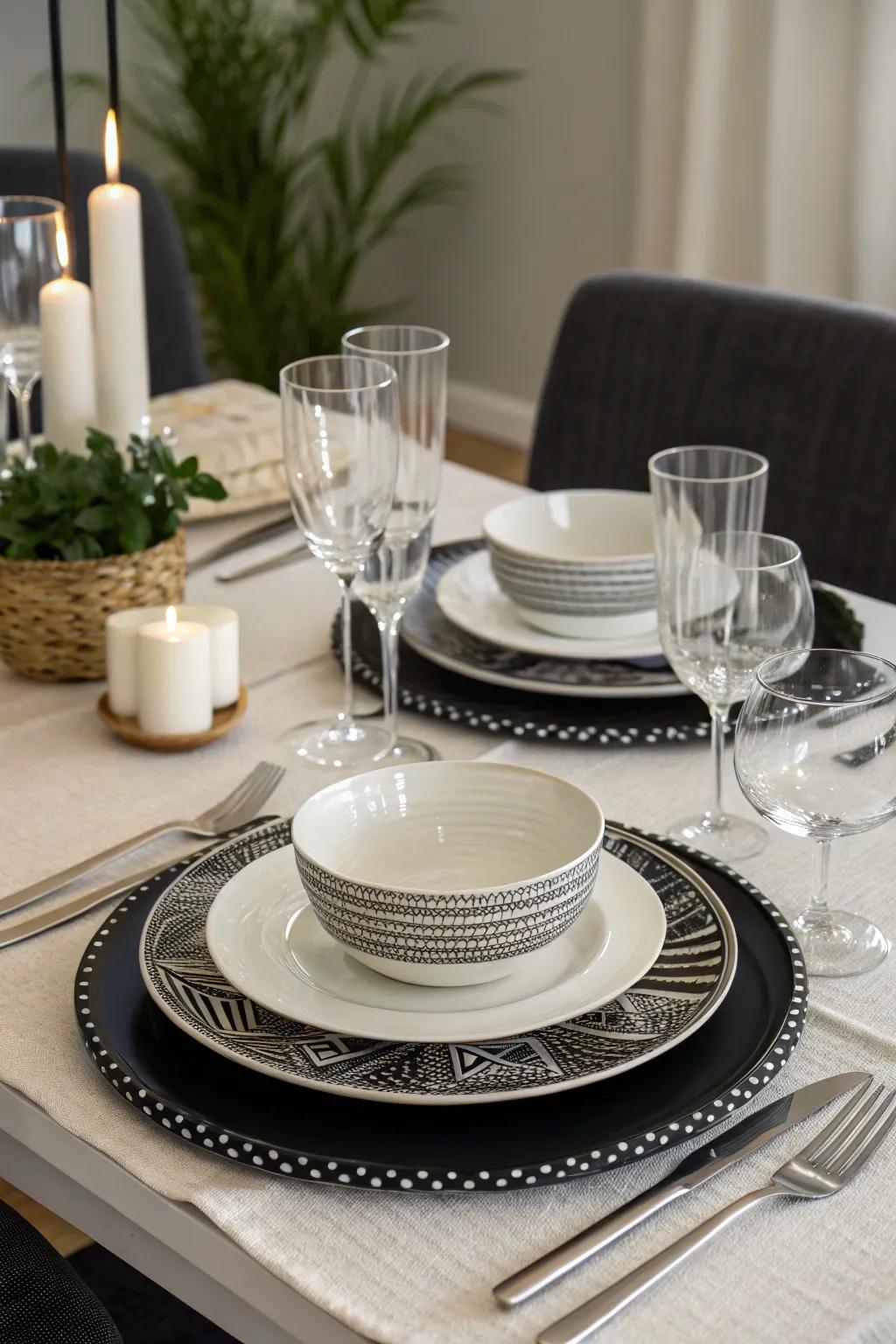 Achieve timeless elegance with classic monochrome.