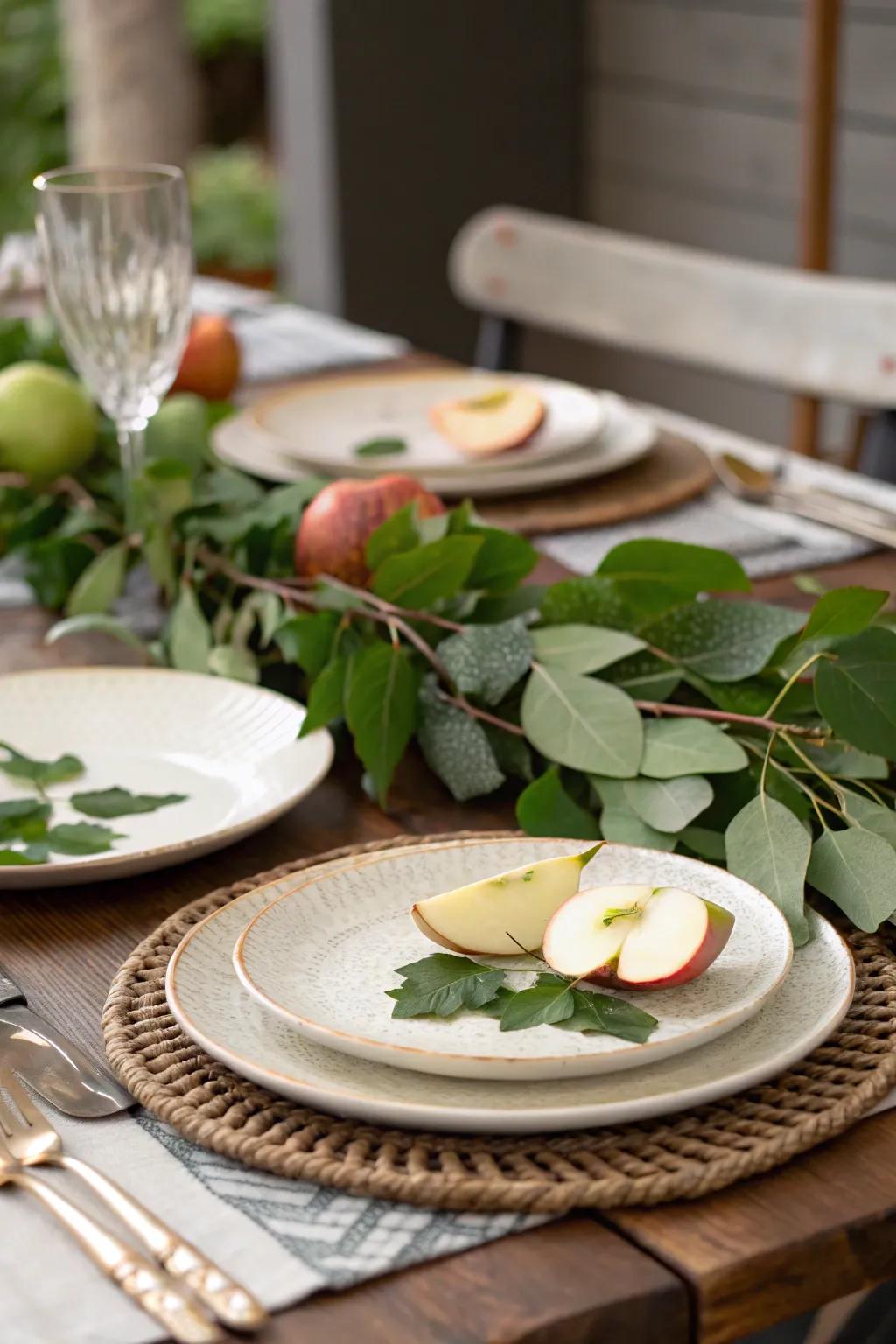Bring the outdoors in with a nature-inspired table setting.