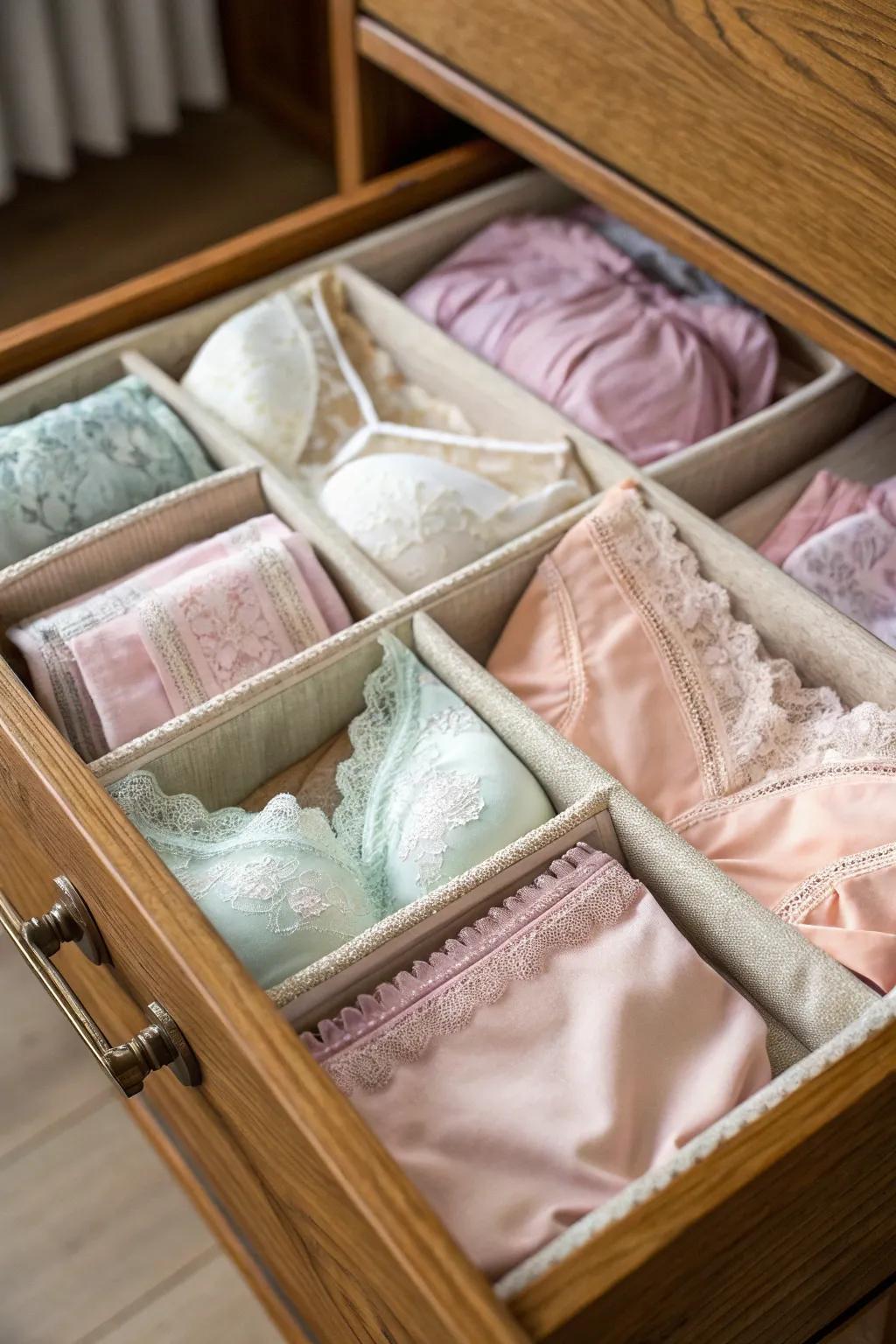 Fabric pouches provide extra protection for your most delicate items.