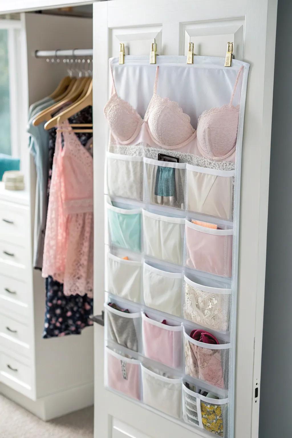 Clear door pockets maximize storage space efficiently.