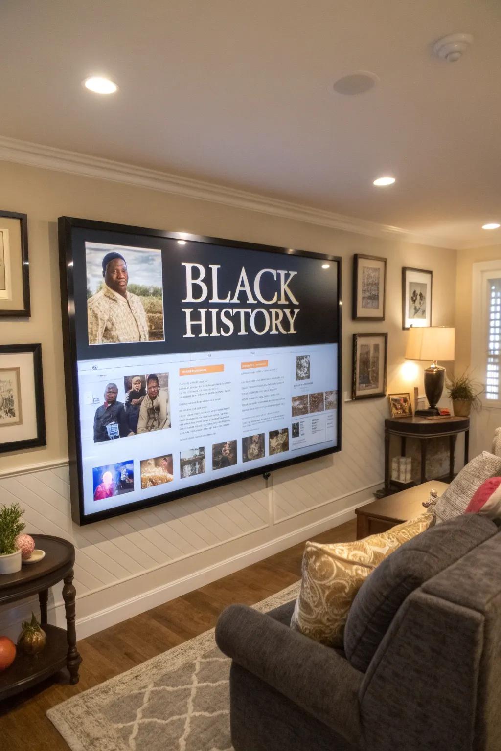 An interactive board about Black history sparks curiosity and learning.