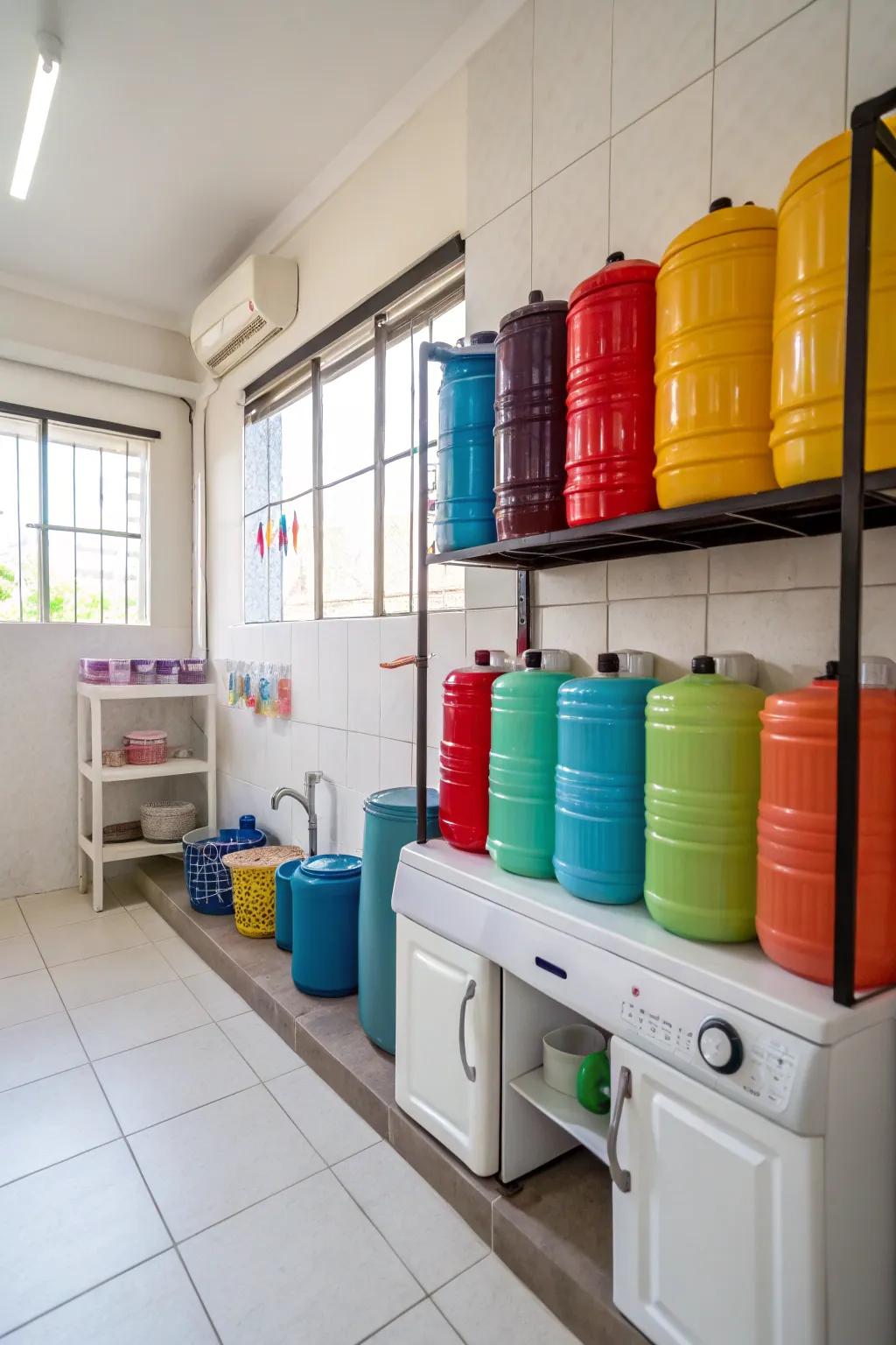 Portable containers offer flexibility and ease of use.
