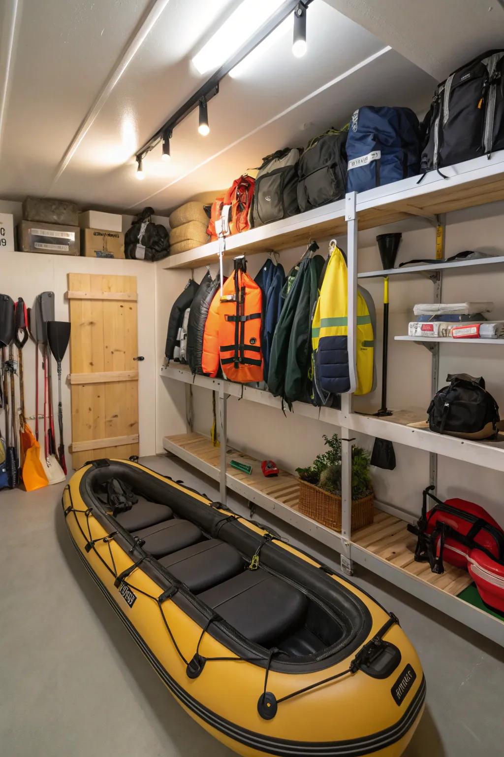 Climate control keeps your raft in top condition year-round.