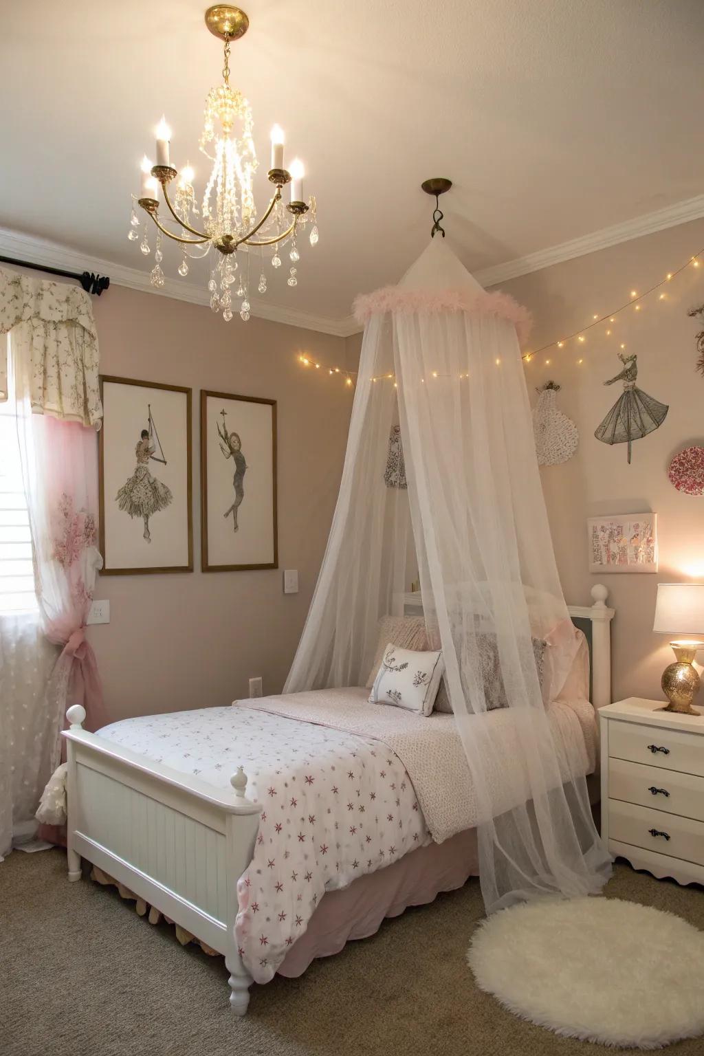 Tulle adds a whimsical, tutu-like elegance.