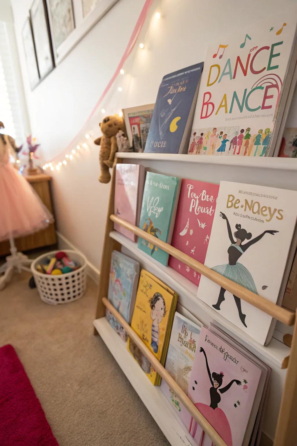Dance-themed books inspire and decorate simultaneously.