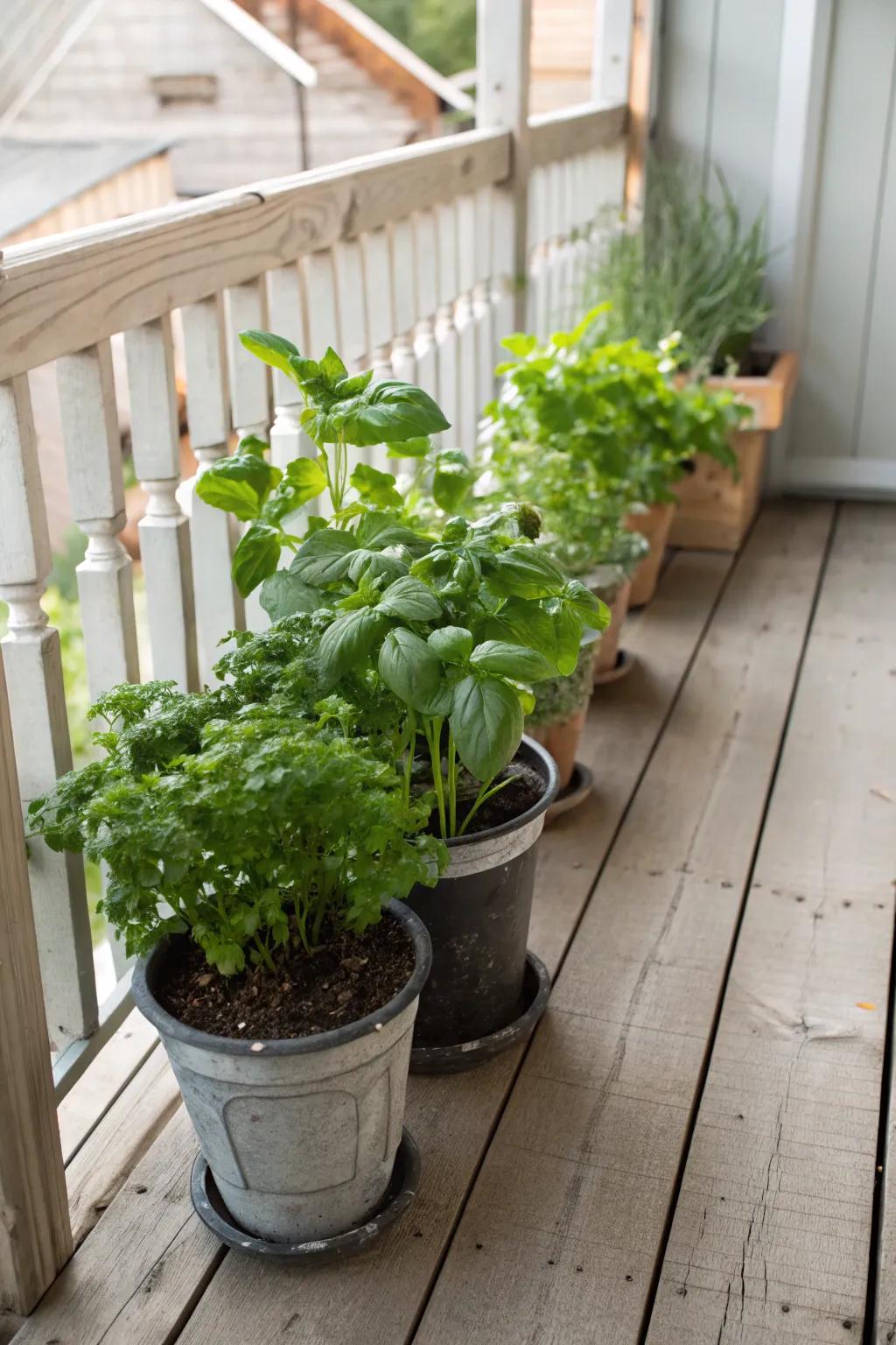 A fragrant and practical mini herb garden.