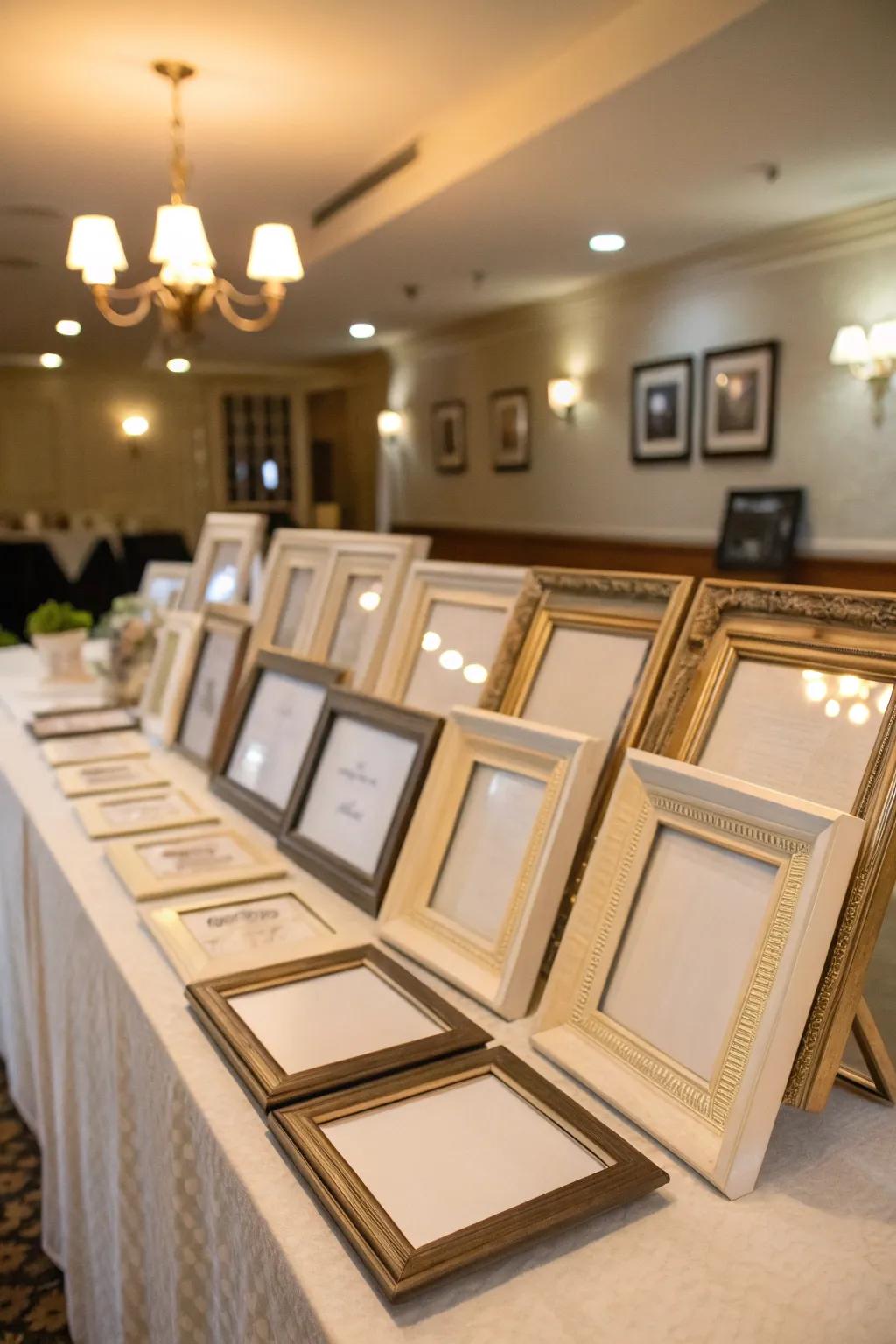 Photo frames add interactive fun to your booth.