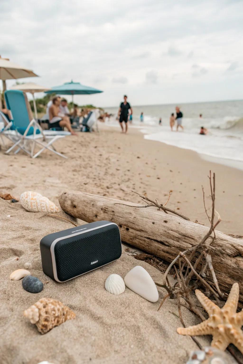 Ocean sounds add an immersive touch to your beach ambiance.