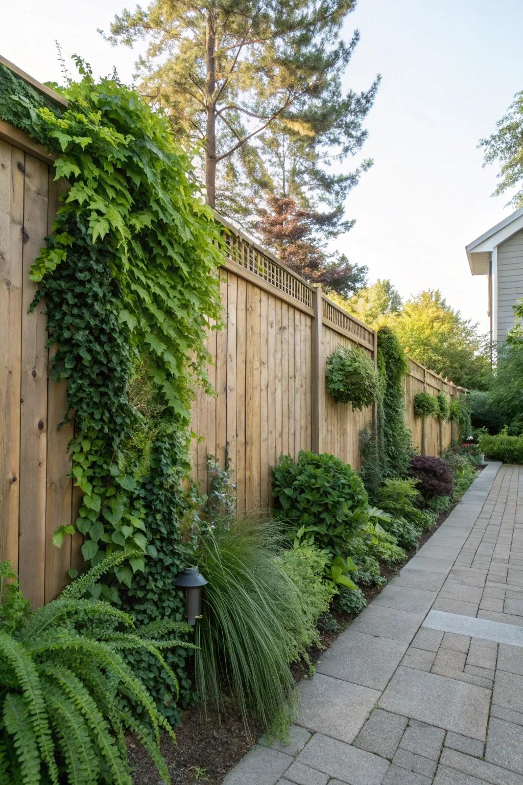 A living wall brings greenery and life to your fence.
