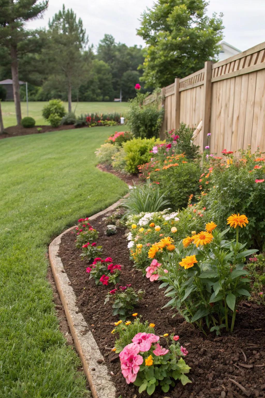 Mulch helps maintain moisture and keeps weeds at bay.