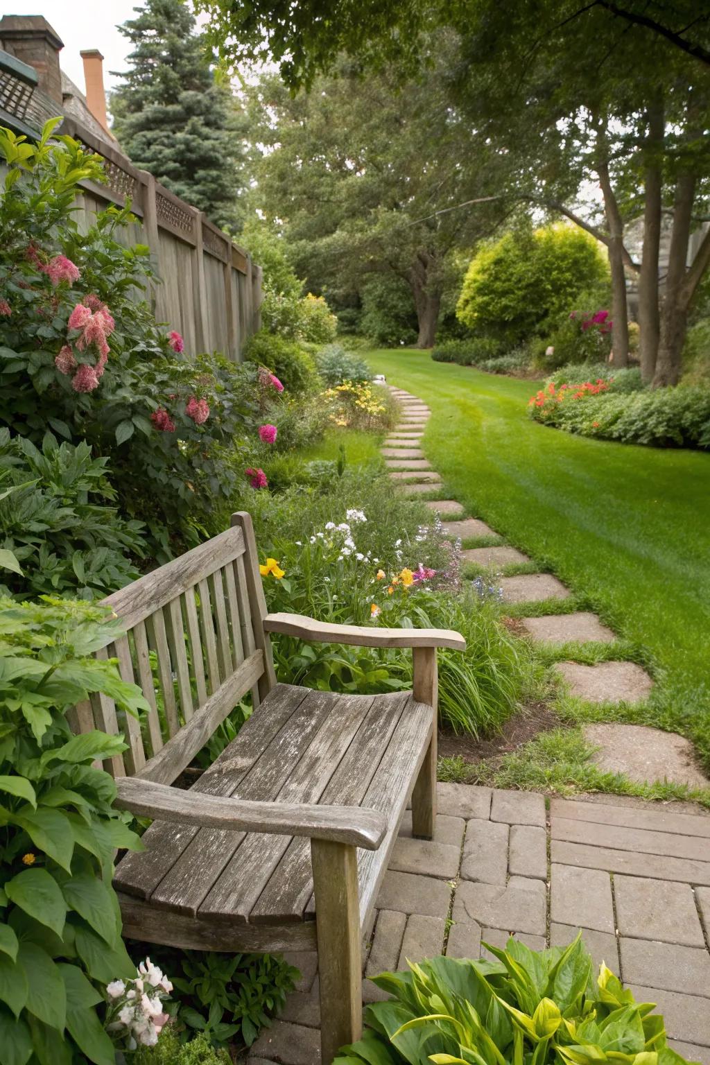 Built-in benches optimize comfort and space.