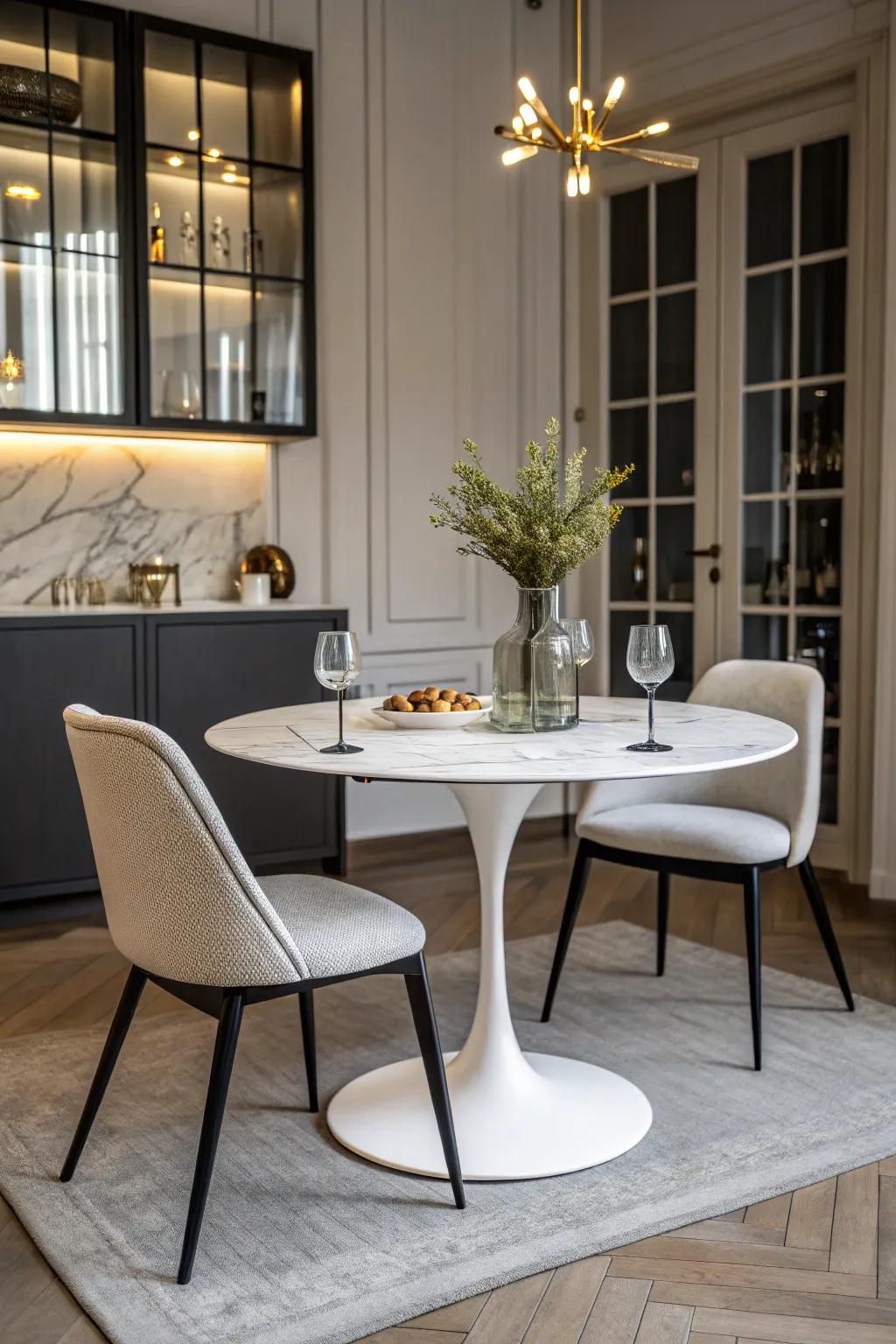 Minimalist decor makes a strong visual impact.