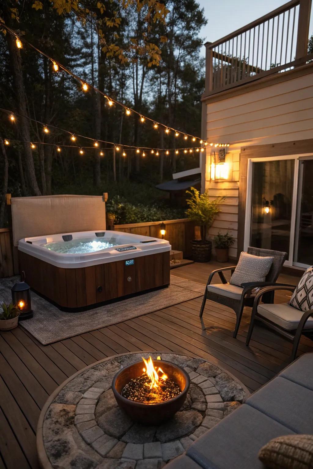 Fire features add warmth and a dramatic flair to your deck.