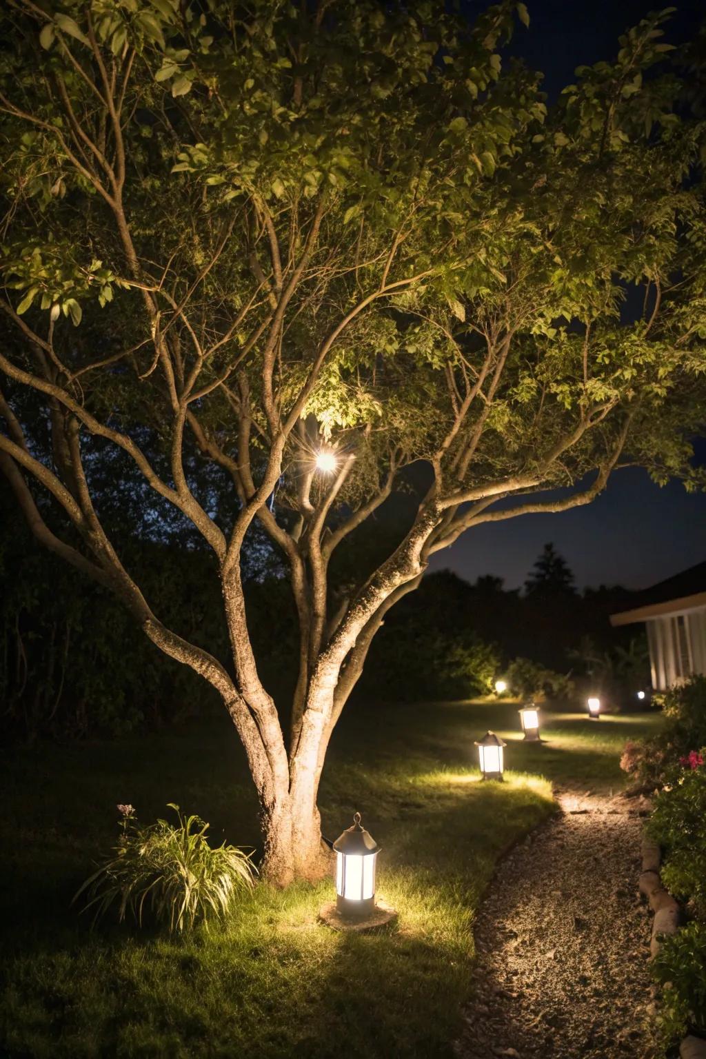Night lighting creates a magical atmosphere in your garden.