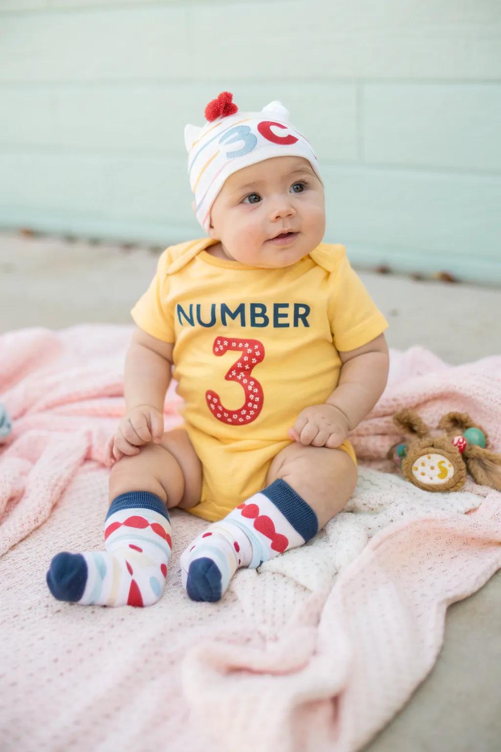 Custom outfits make each monthly photo special.