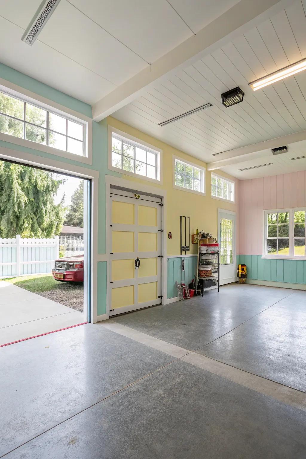 Bright paint revitalizes your garage.