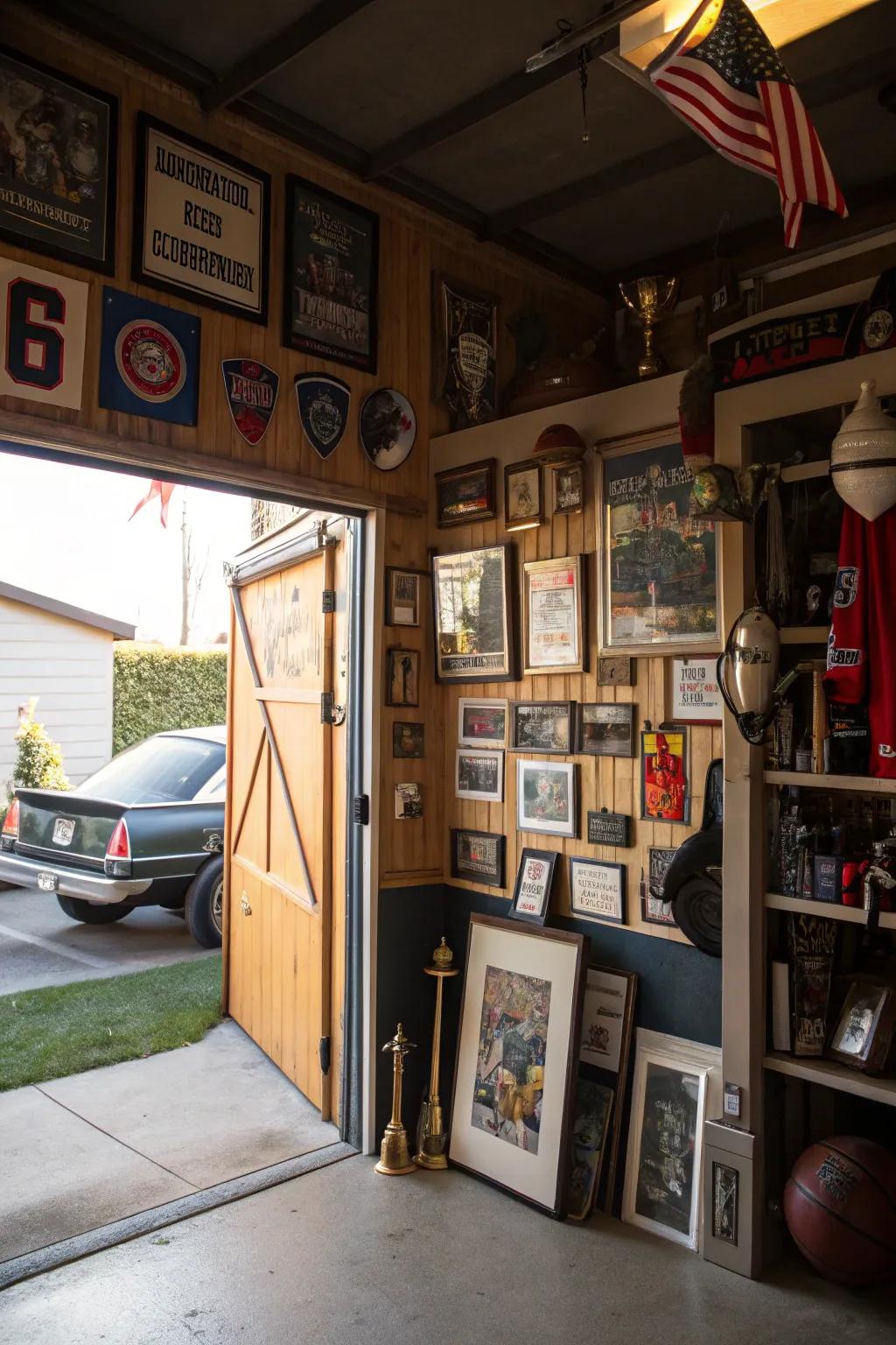Decorate your garage with personal touches.