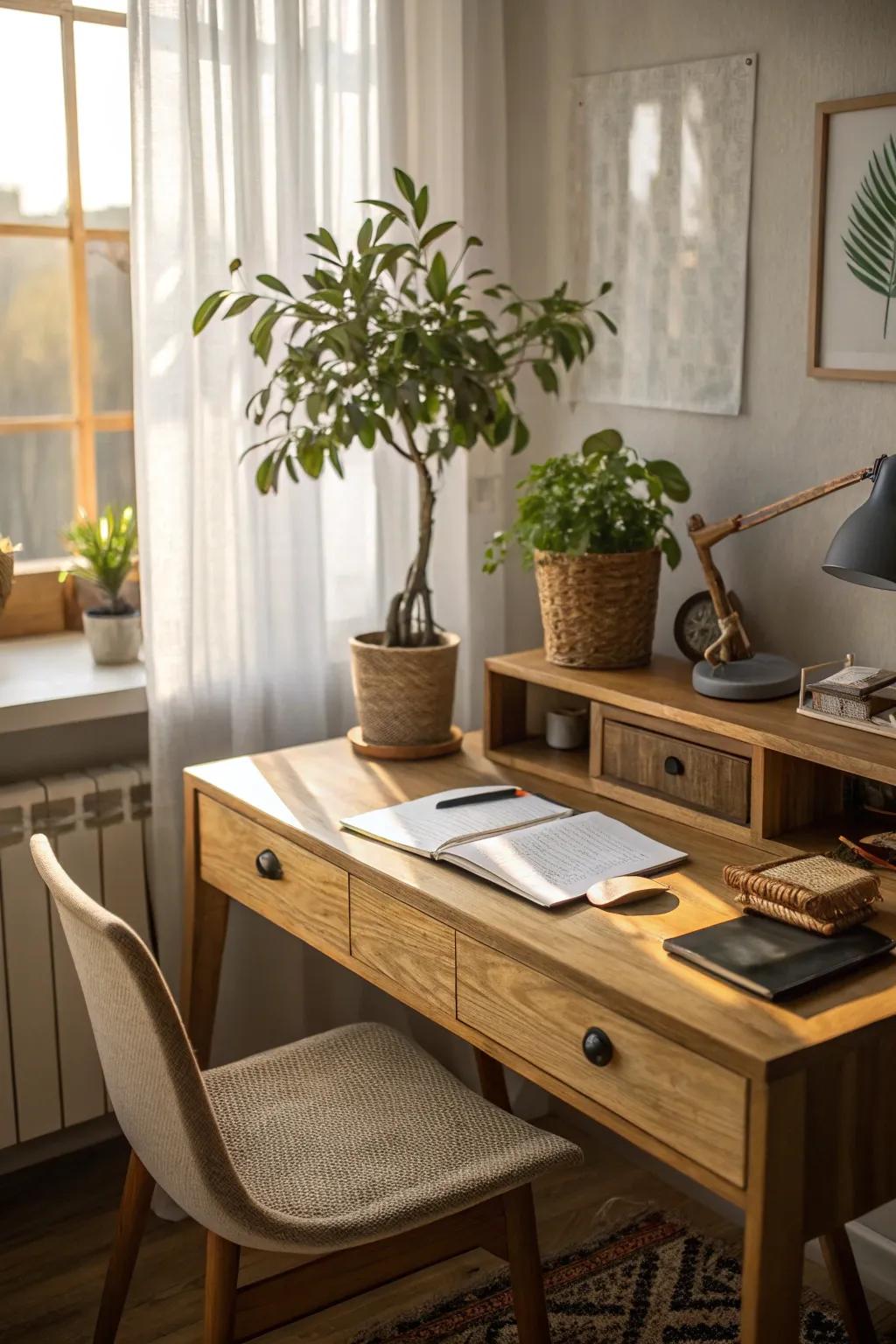 Nature boosts productivity with a splash of green.