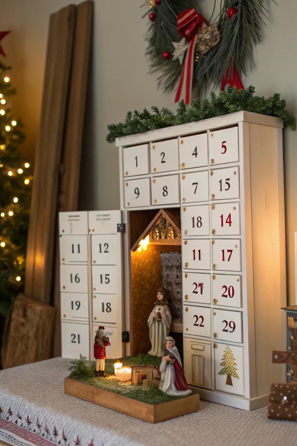 An interactive nativity Advent tracker for the holiday countdown.