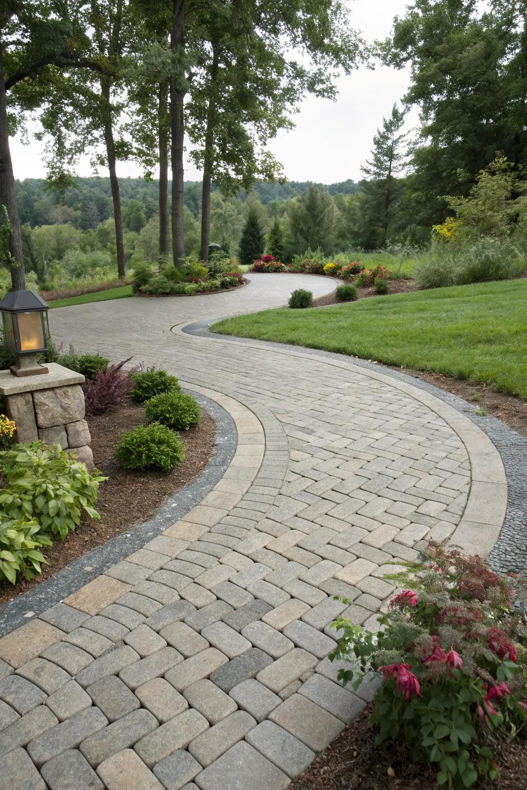 Permeable paving blends sustainability with style.