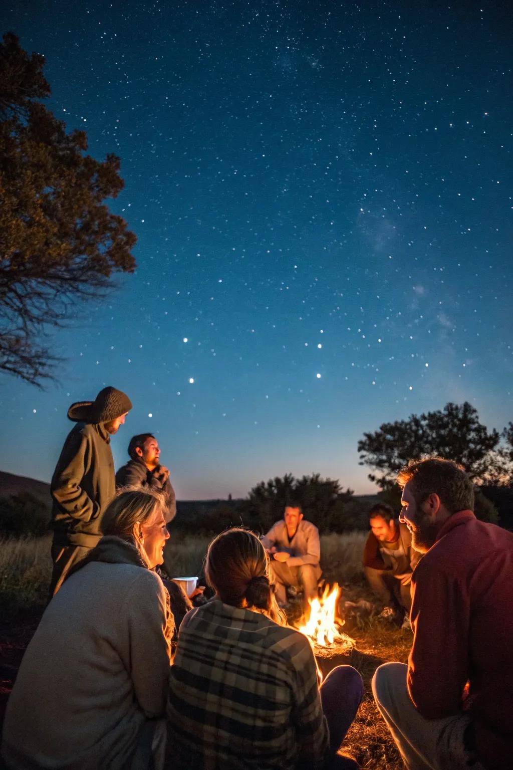 A cozy bonfire and storytelling session to end the festival
