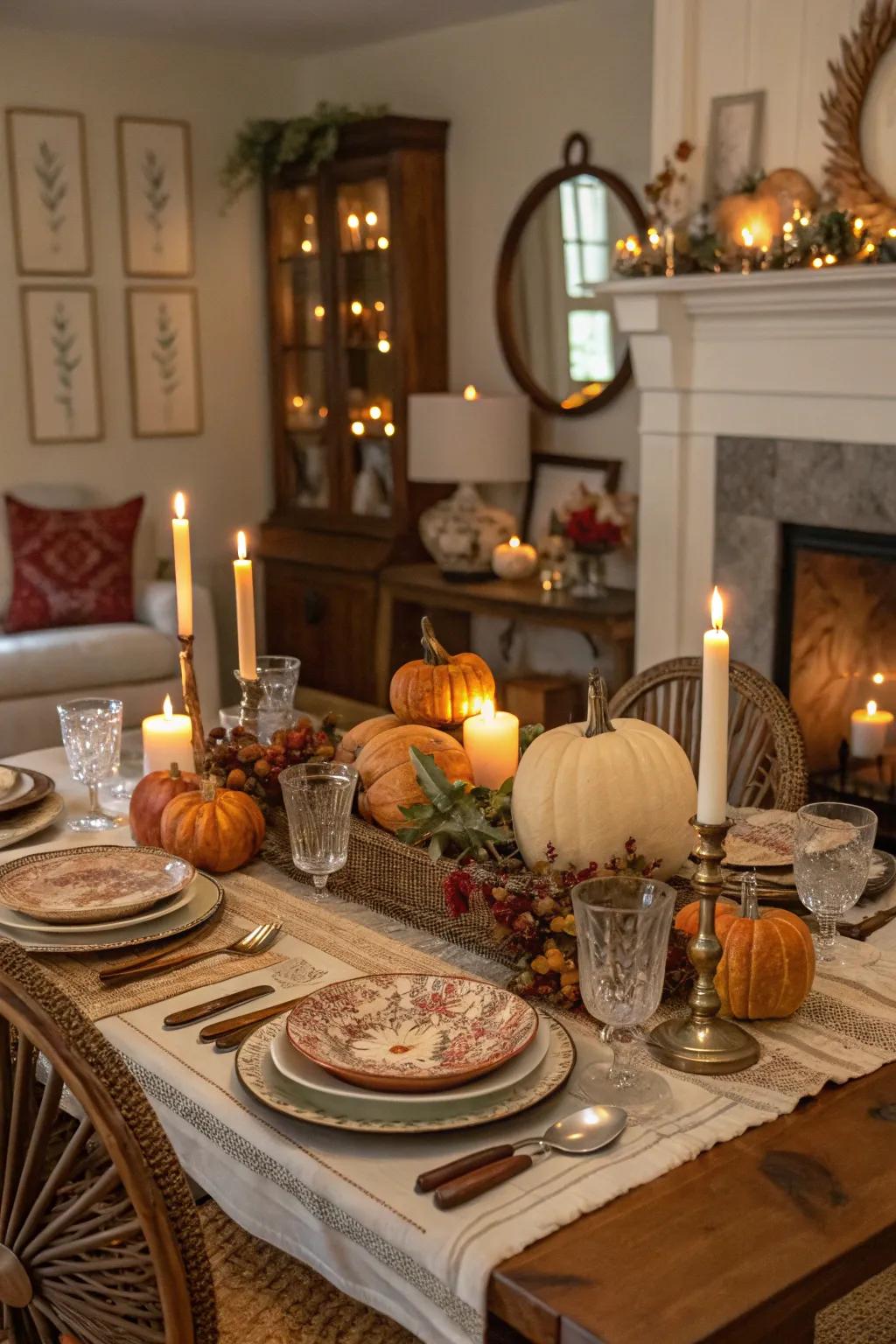 A nostalgic retro-themed Thanksgiving celebration.