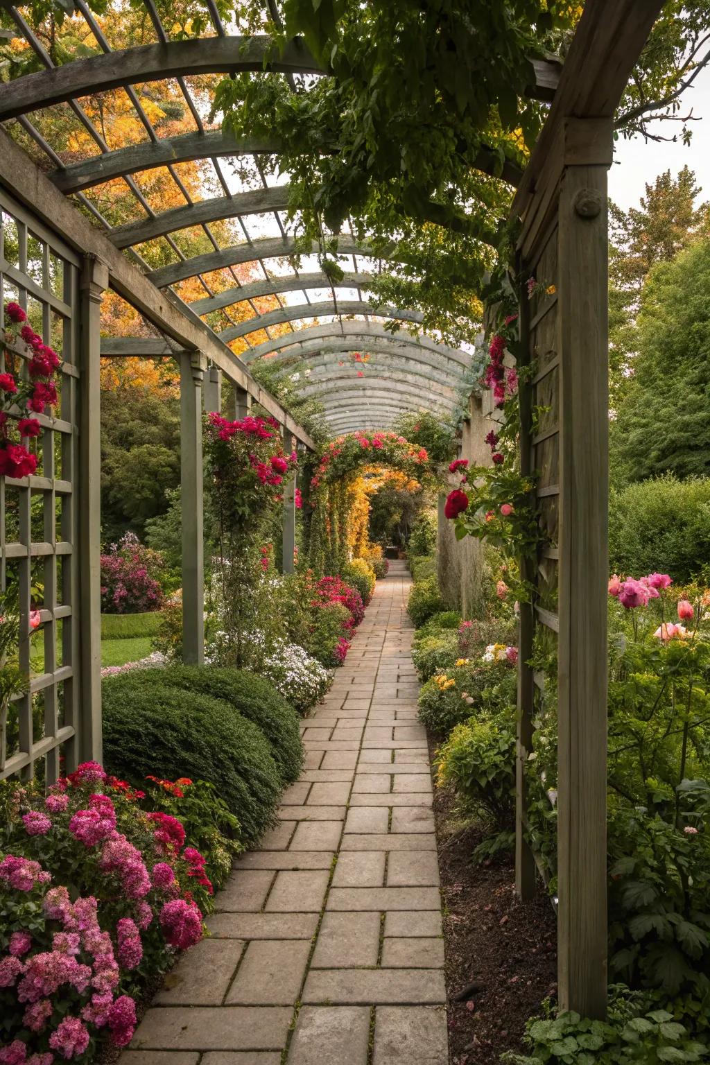 Amplify your garden’s charm and privacy with a mirrored trellis.