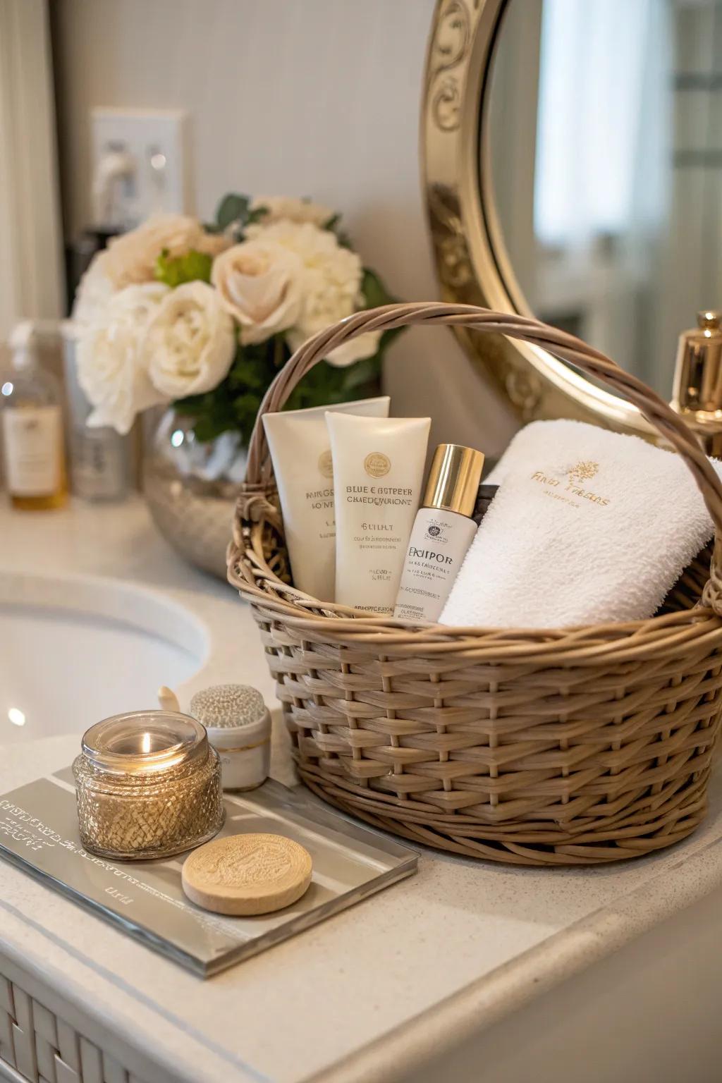 Luxurious hand cream adds a pampering touch for guests.