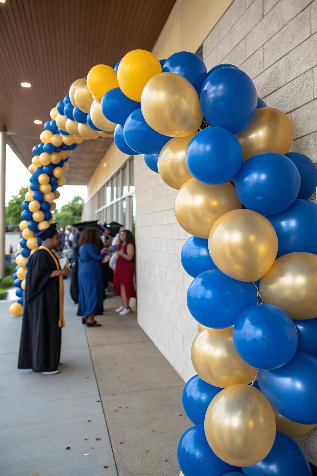 Lively balloon garlands brighten the celebration.