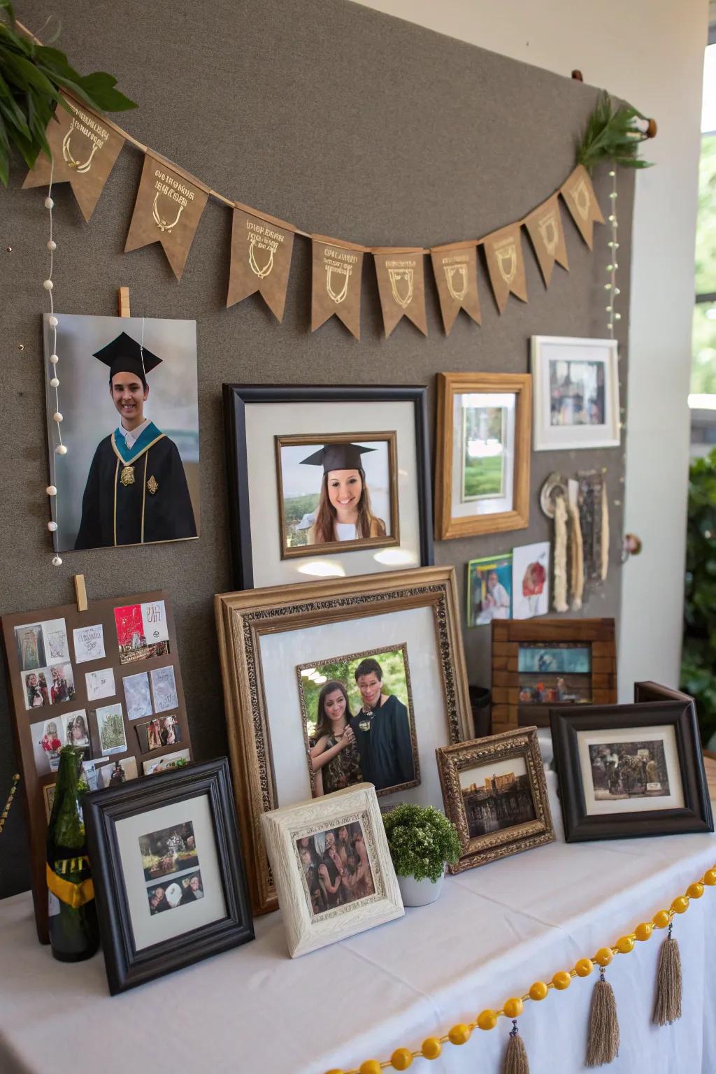 A personal photo collage that narrates a story.