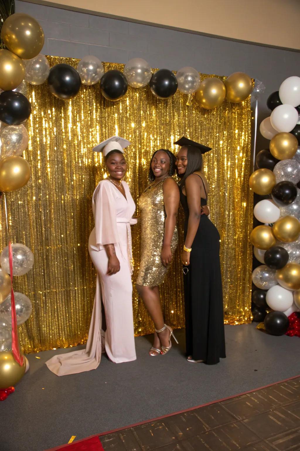 Add a touch of gold elegance to your backdrop.