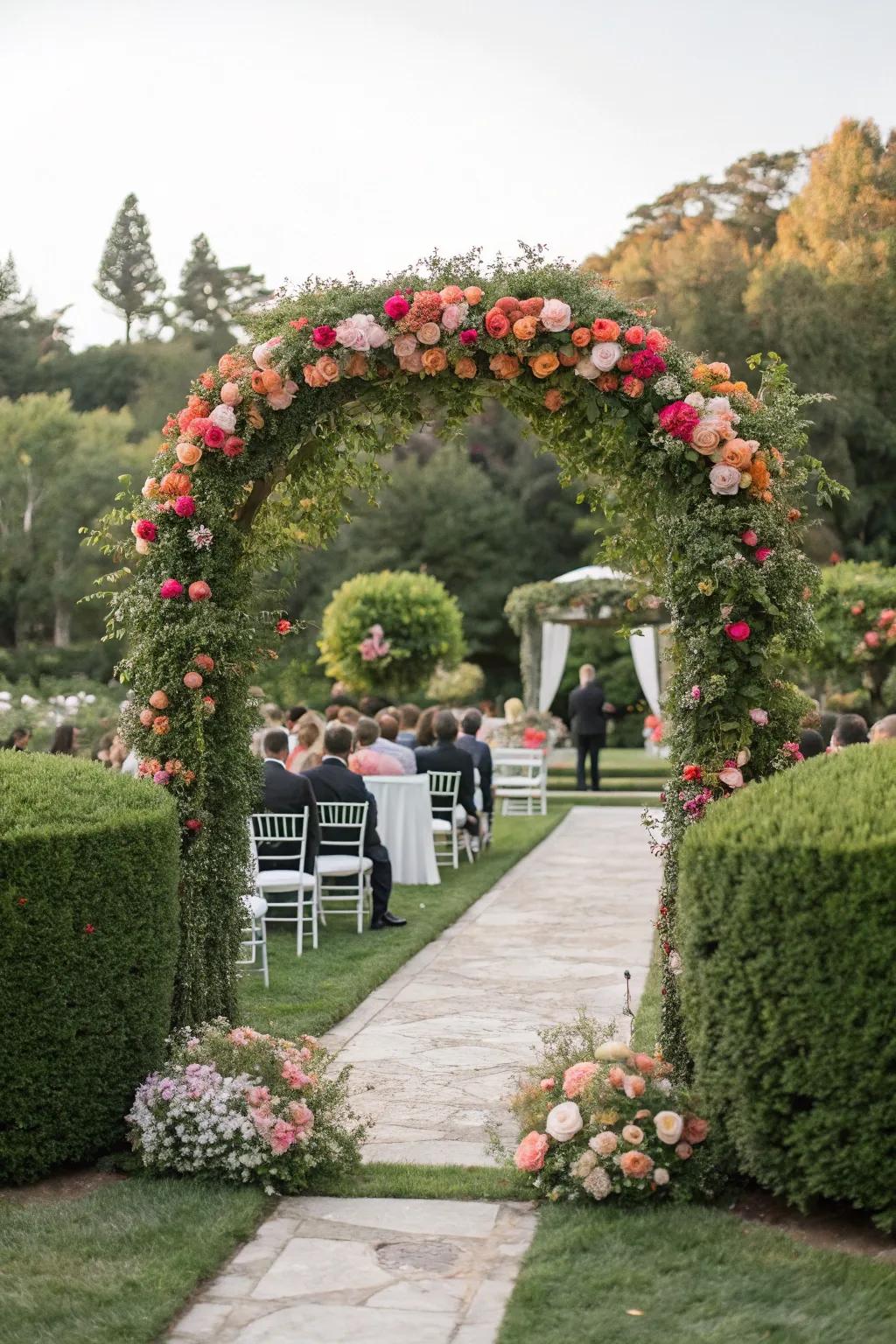 A breathtaking garden ceremony surrounded by nature’s beauty.