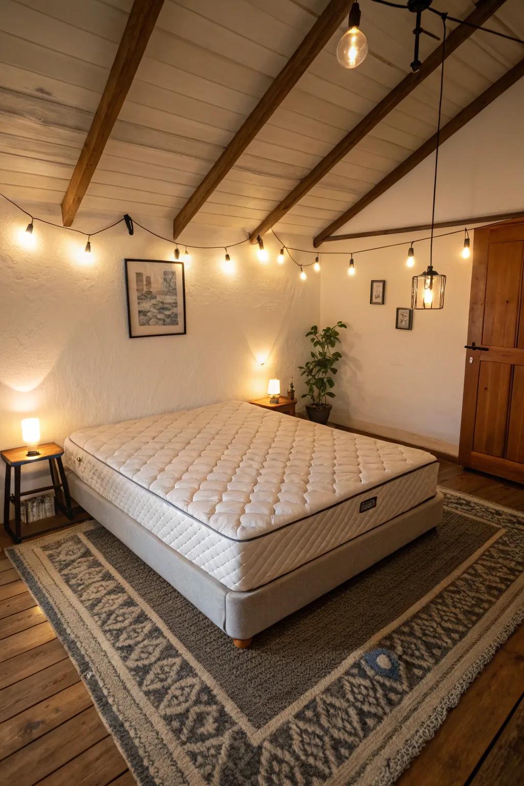 Soft lighting creates a cozy and intimate atmosphere.