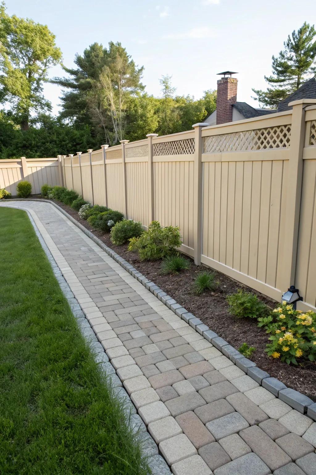 Paver edging proposes a pristine and skilled visual.