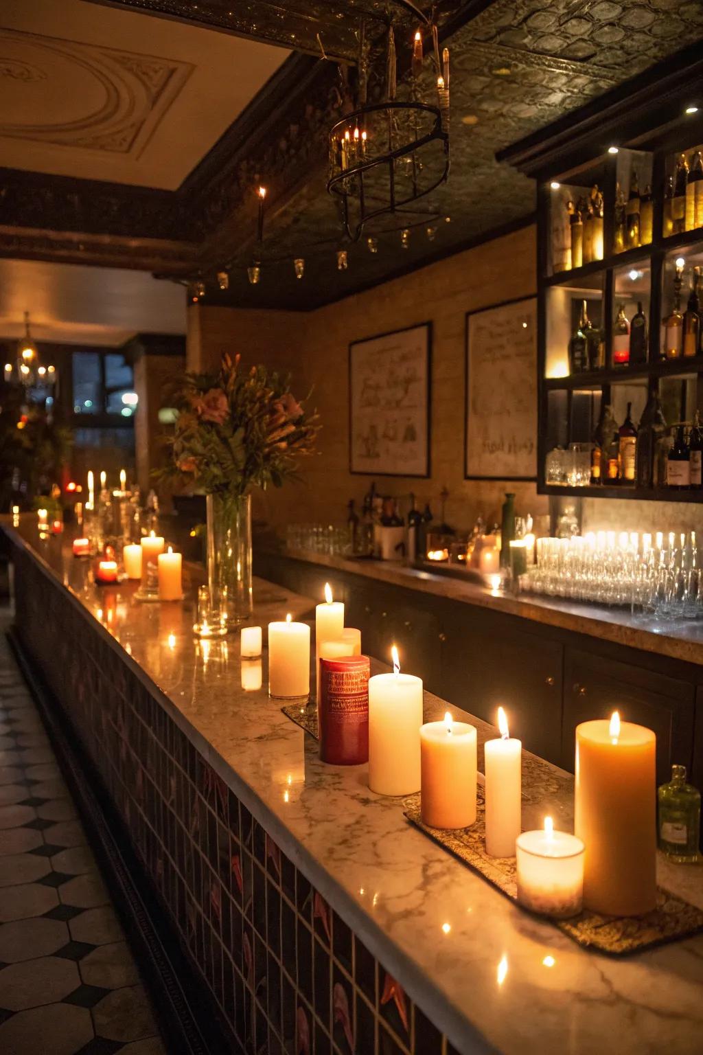 Create a magical mood with candlelight.